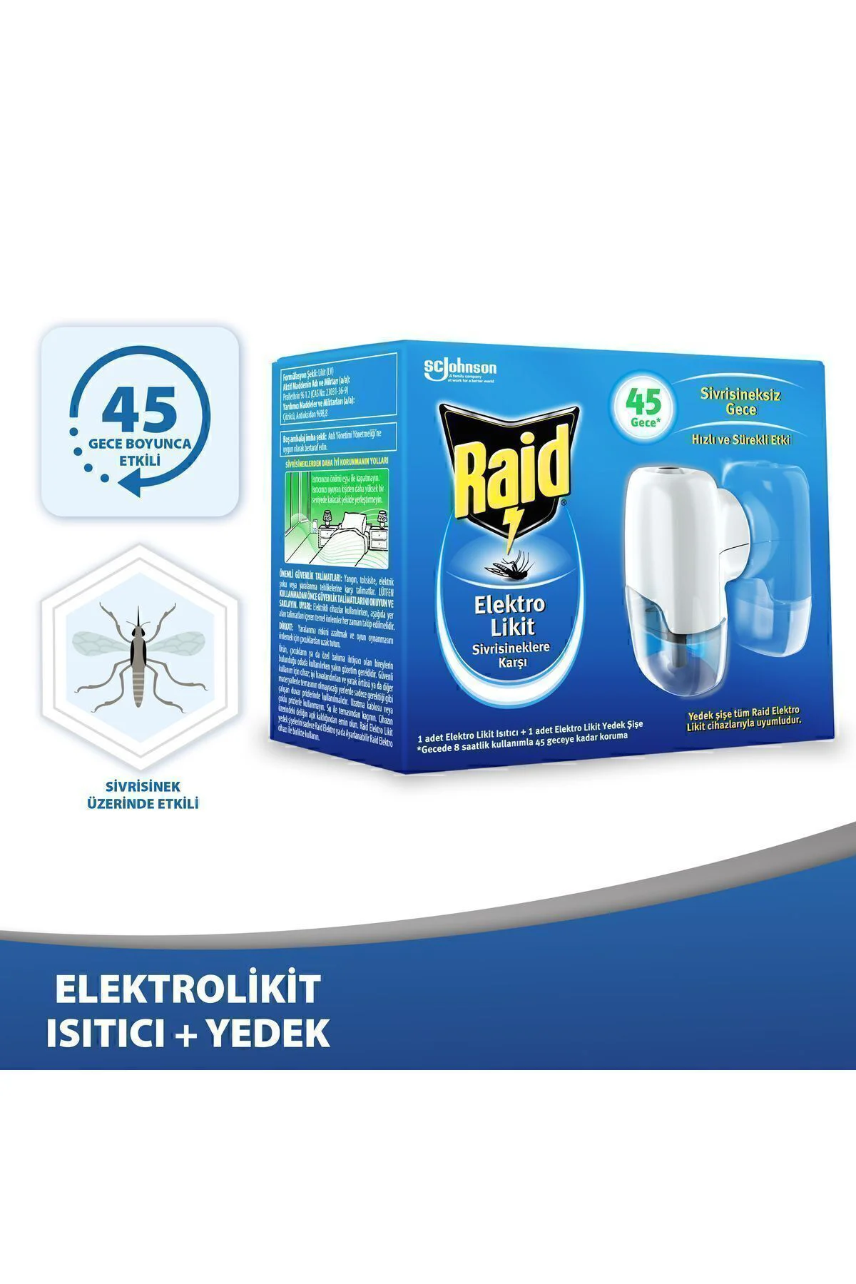 Elektrolikit 45 Gece Sinek Kovucu 27 ml Elektrolikit 45 Gece Sinek Kovucu 27 ml Fiyatı, Yorumları ve Özellikleri