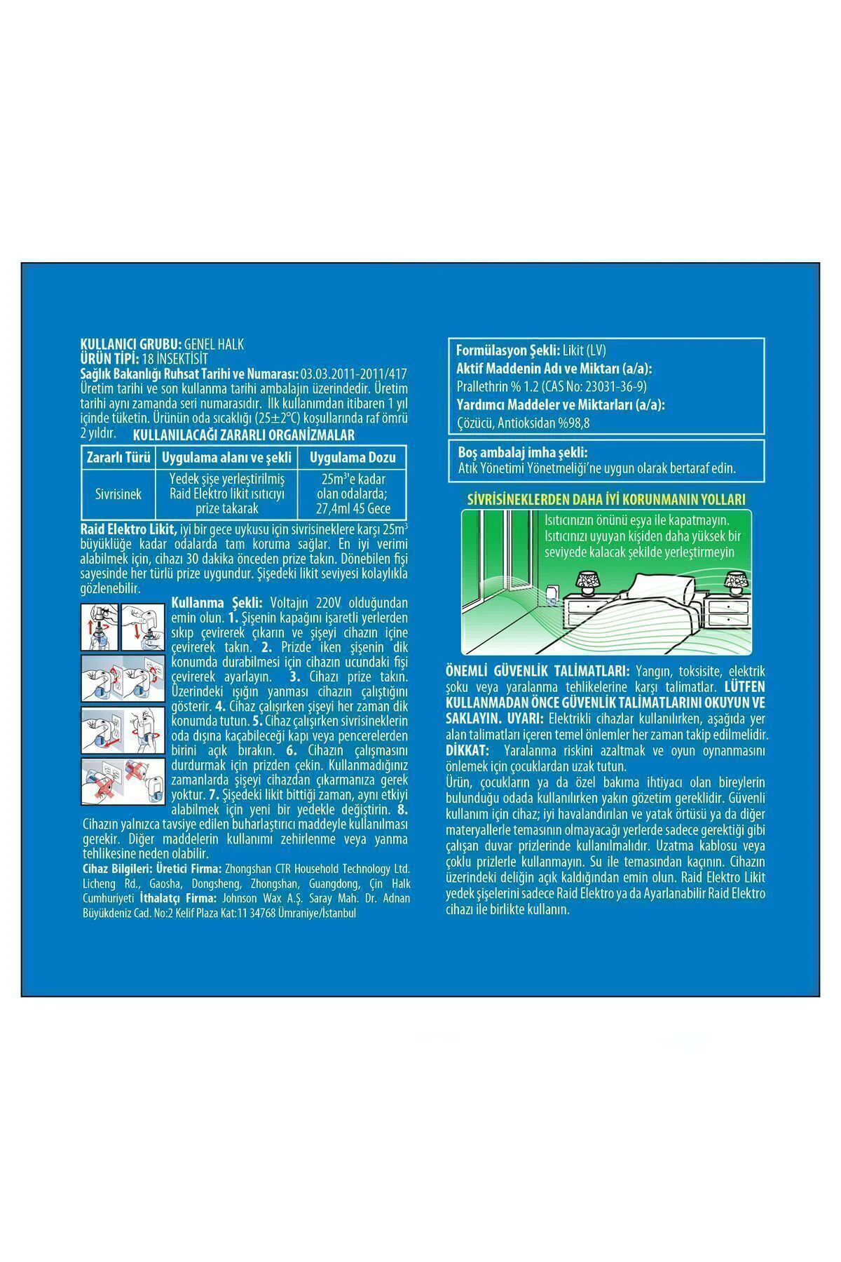 Elektrolikit 45 Gece Sinek Kovucu 27 ml Elektrolikit 45 Gece Sinek Kovucu 27 ml Fiyatı, Yorumları ve Özellikleri