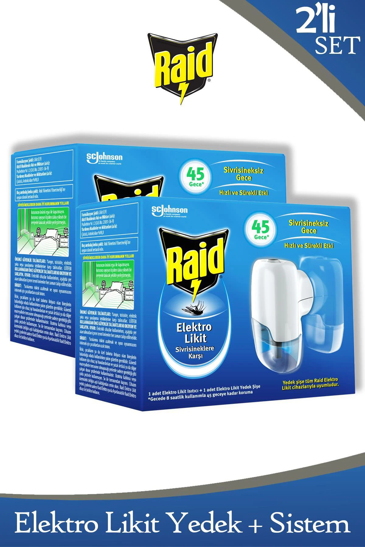 Elektrolikit Sistem 45 Gece 27 ml x 2 Adet Fiyatı, Yorumları ve Özellikleri