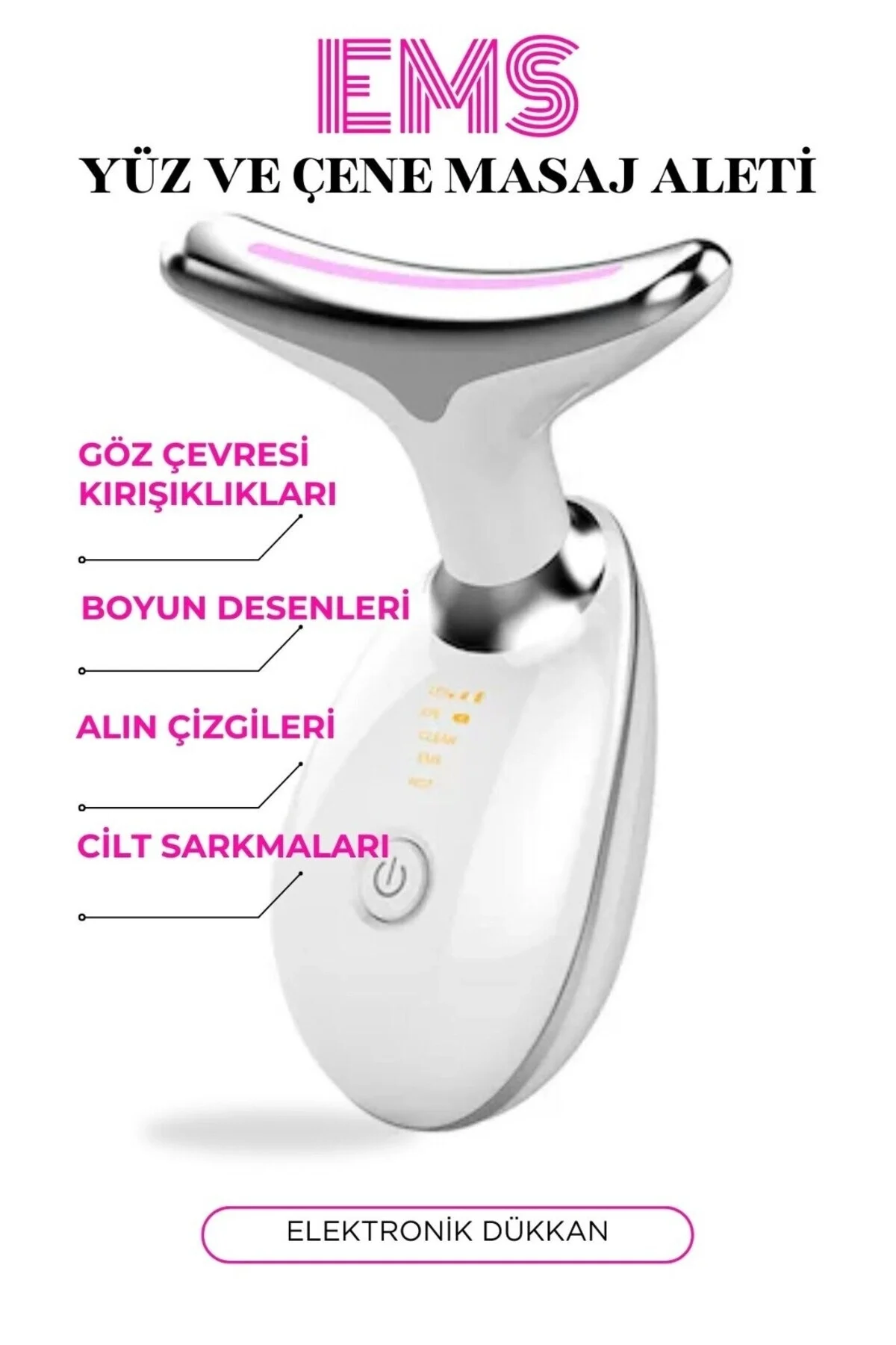 Elektronik beyaz yüz masaj aleti, sıkılaştırıcı ve yaşlanma karşıtı özellikli - Cilt Bakım