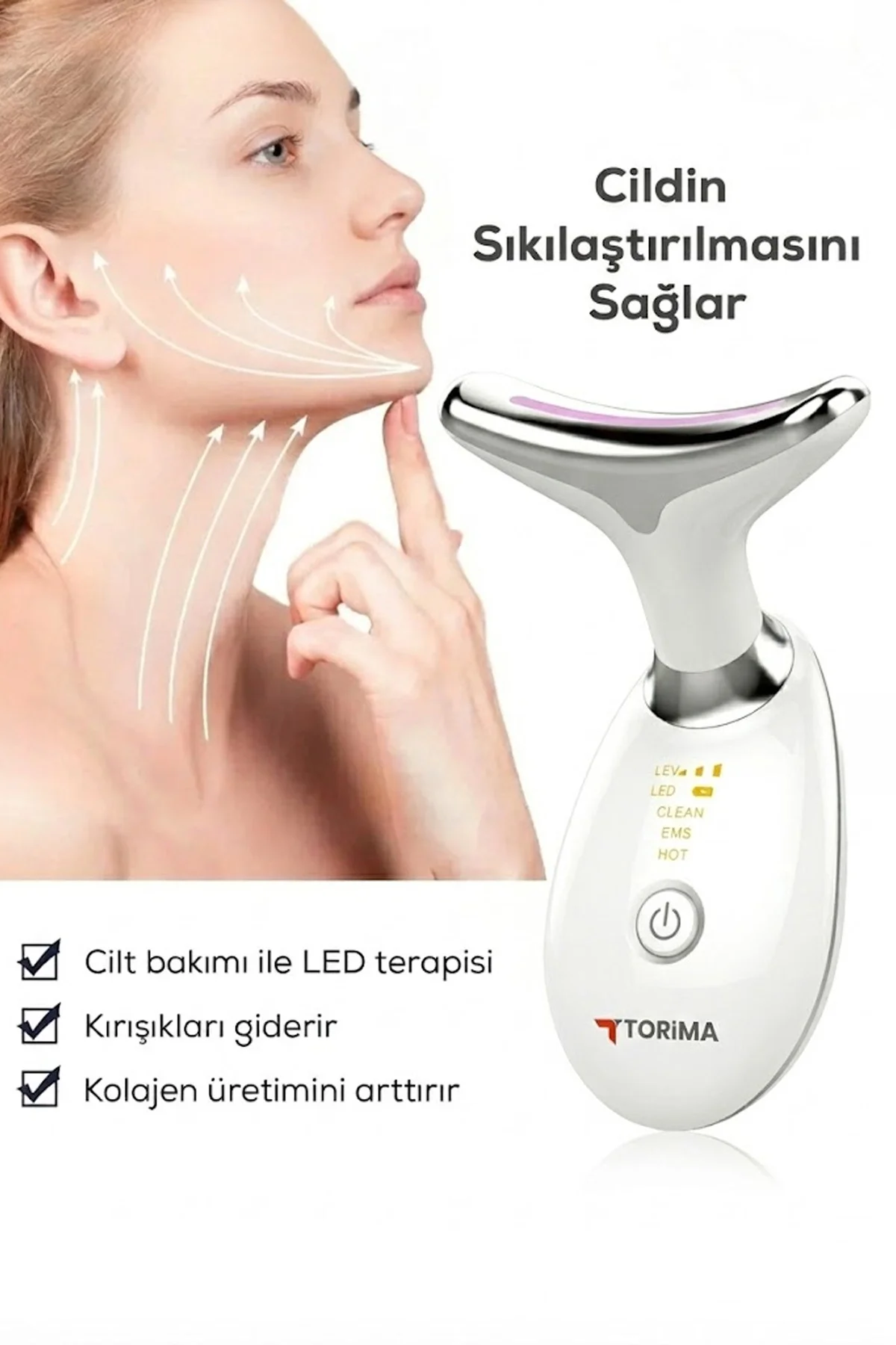 Elektronik beyaz yüz masaj aleti sıkılaştırıcı ve yaşlanma karşıtı bakım cihazı Tip