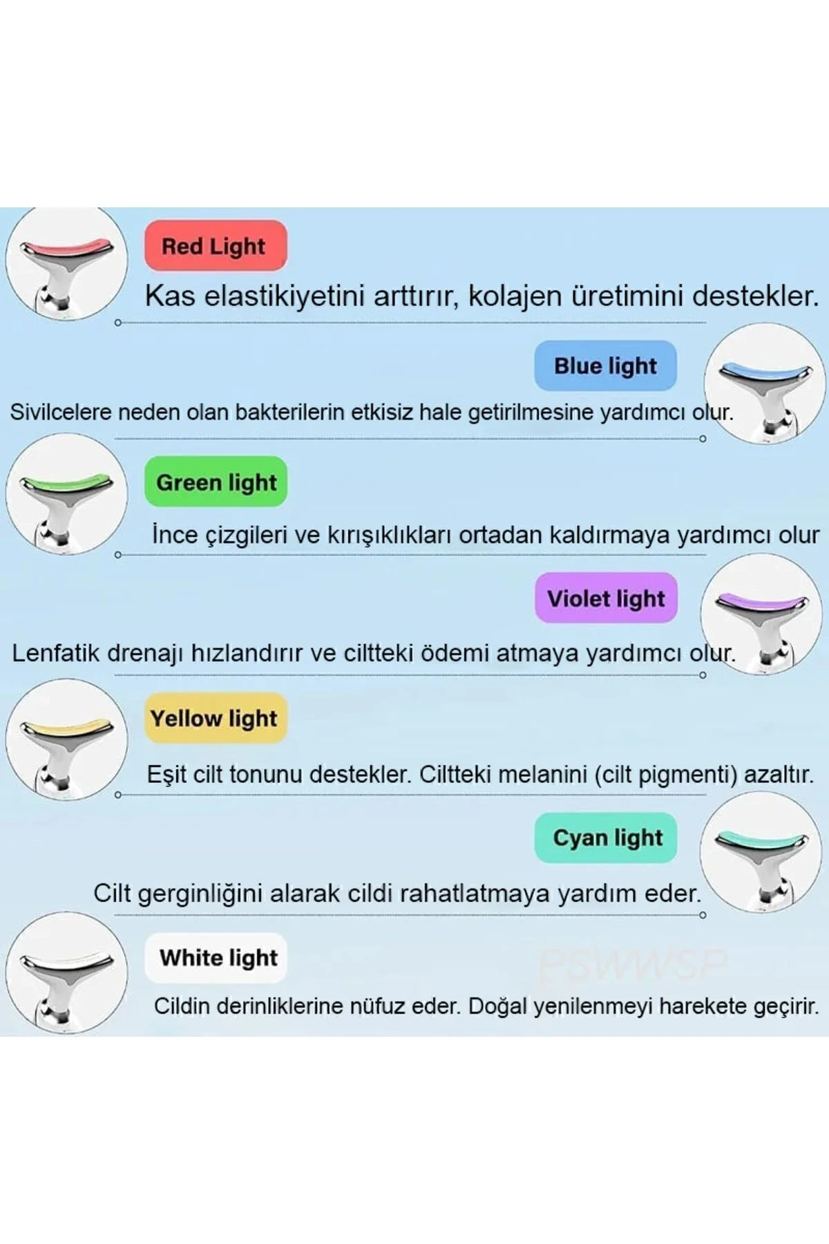 Elektronik beyaz yüz masaj aleti sıkılaştırıcı ve yaşlanma karşıtı kullanım amaçlı