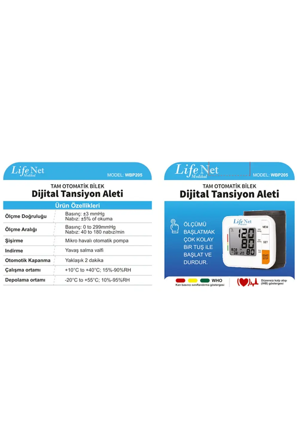 Elektronik Bilekten Tansiyon Alet WBP205