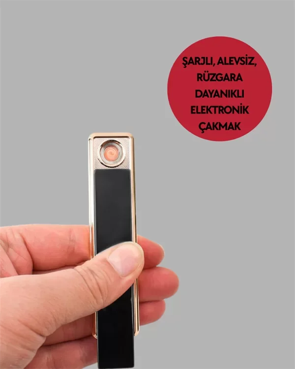 Elektronik Çakmak – Rüzgarda Sönmez, USB Şarjlı, Lüks Tasarım Yeni Nesil