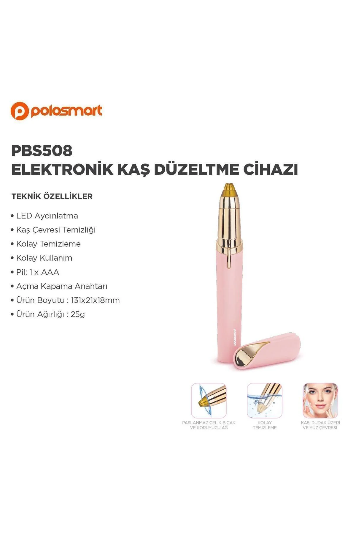 Elektronik Kaş Düzeltme Cihazı Beyaz, Güçlü ve Kullanışlı Düzeltm