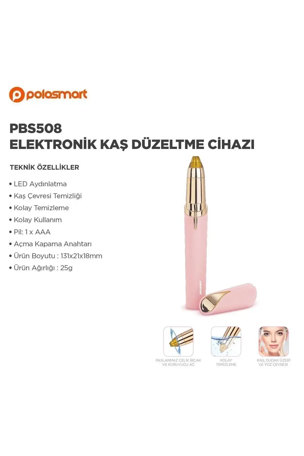 Elektronik Kaş Düzeltme Cihazı Beyaz, Güçlü ve Kullanışlı Düzeltm