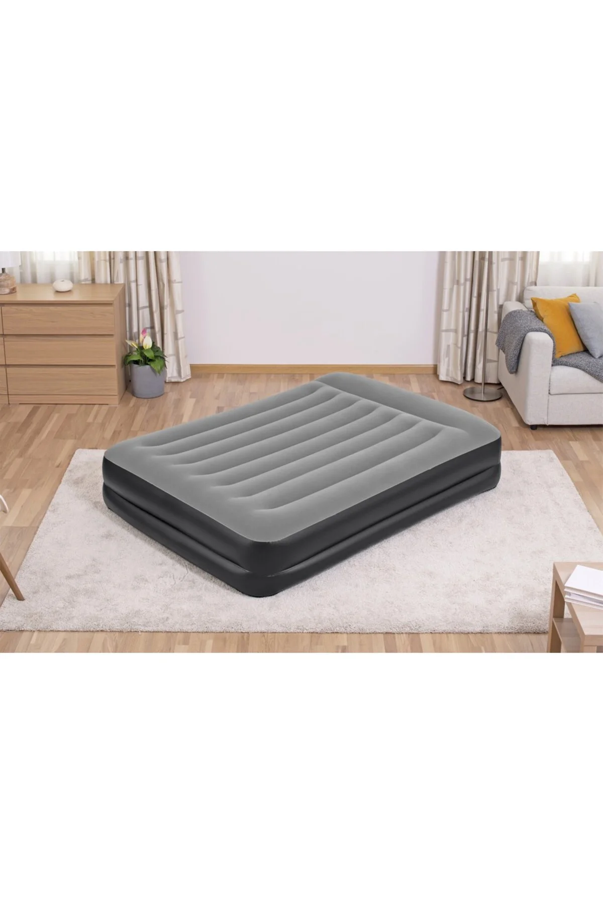 Elektronik Pompalı Çift Kişilik Şişme Yatak 203cmx152cmx46cm (ev Tipi) Elektronik Pompalı Çift Kişilik Şişme Yatak 203cmx152cmx46cm (ev Tipi)