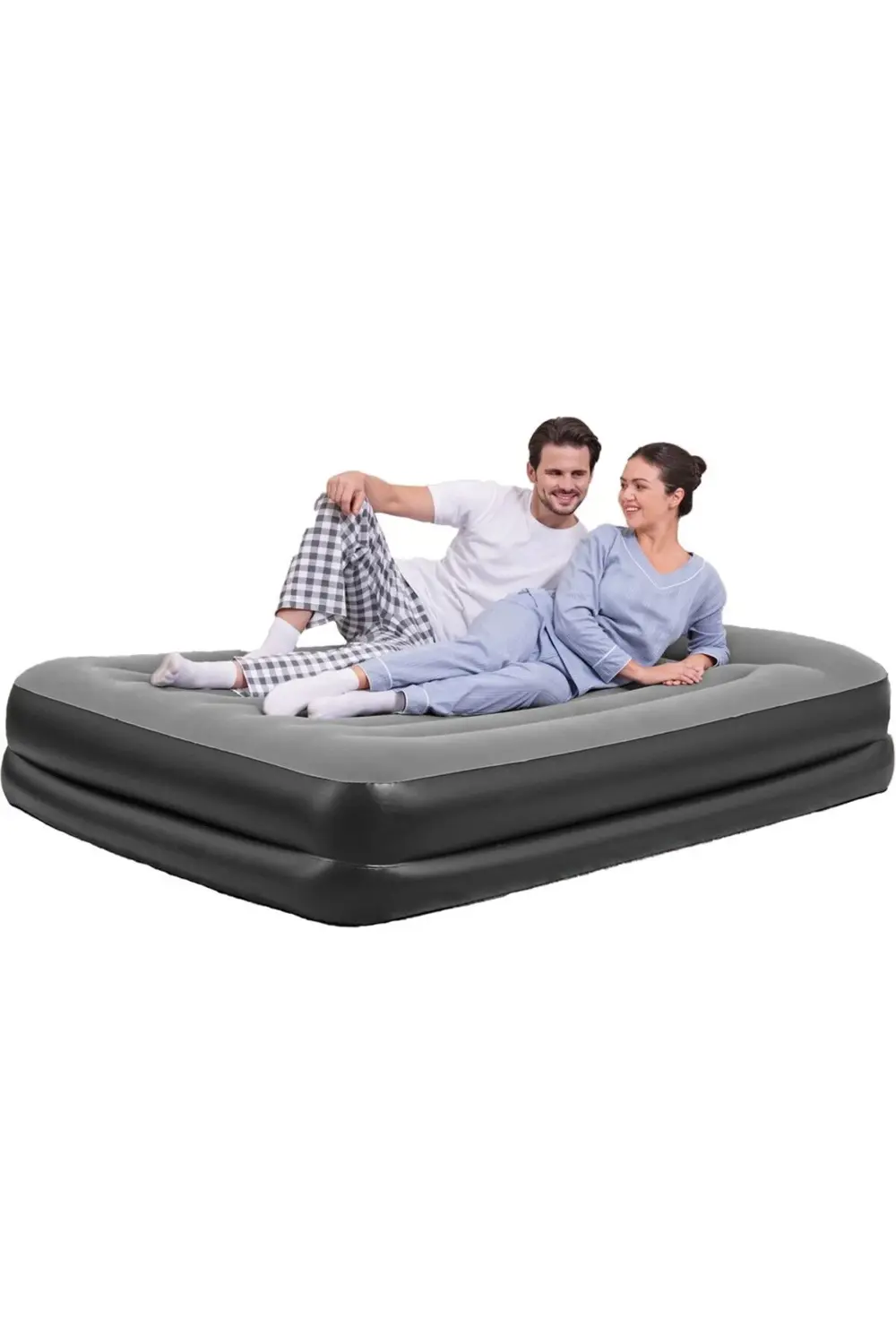 Elektronik Pompalı Çift Kişilik Şişme Yatak 203cmx152cmx46cm (ev