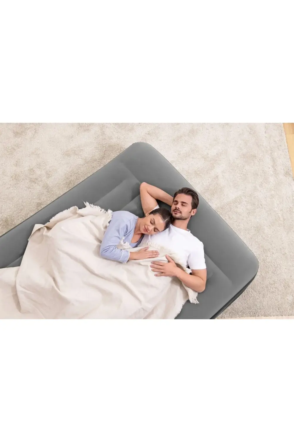 Elektronik Pompalı Çift Kişilik Şişme Yatak 203cmx152cmx46cm (ev