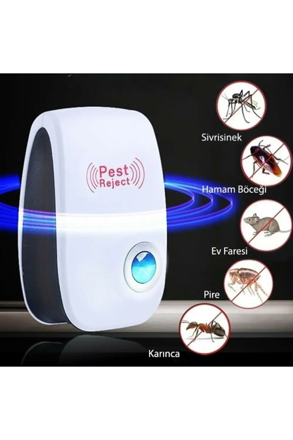 Elektronik Sesli Sonik Fare Haşere Böcek Kovucu Elektronik Sesli Sonik Fare Haşere Böcek Kovucu