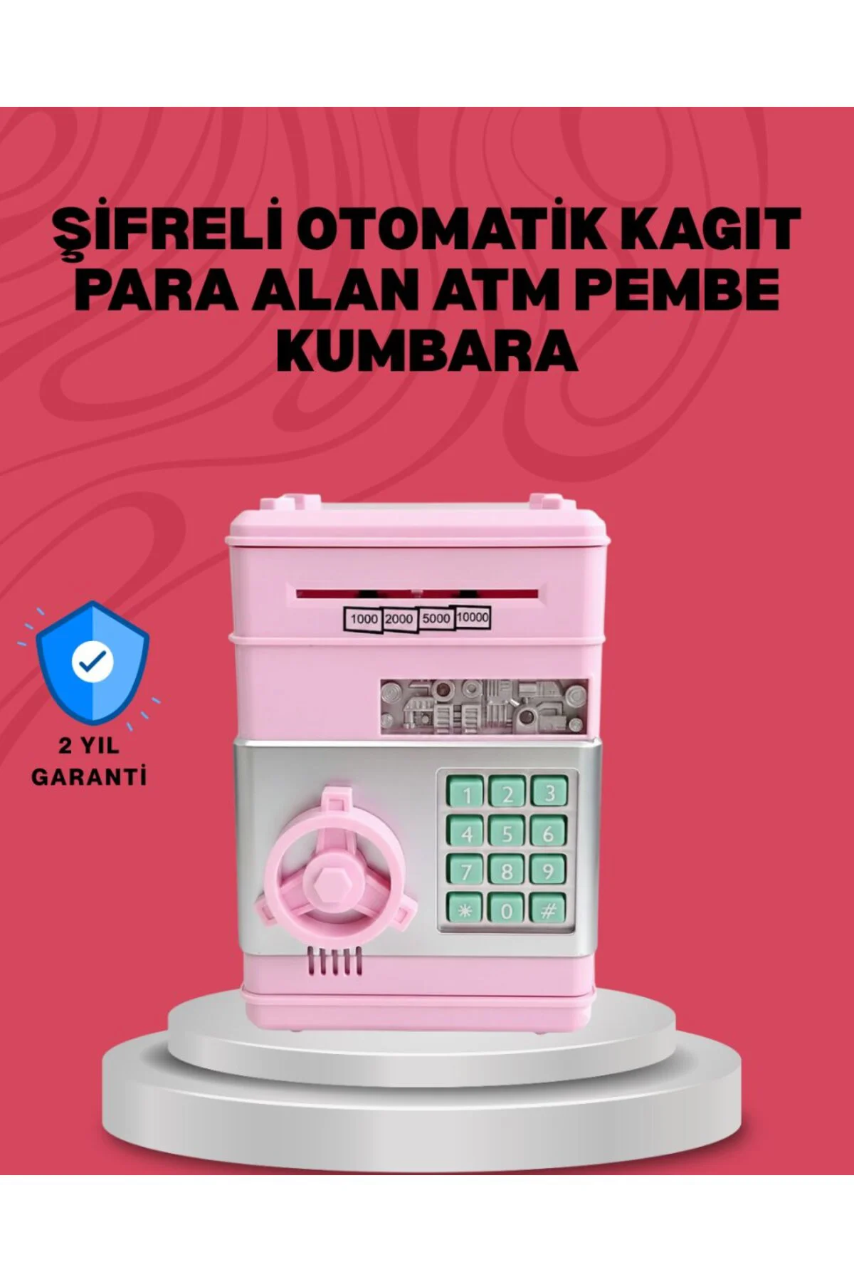Elektronik Şifreli Otomatik Para Yutan Çocuk Kumbarası