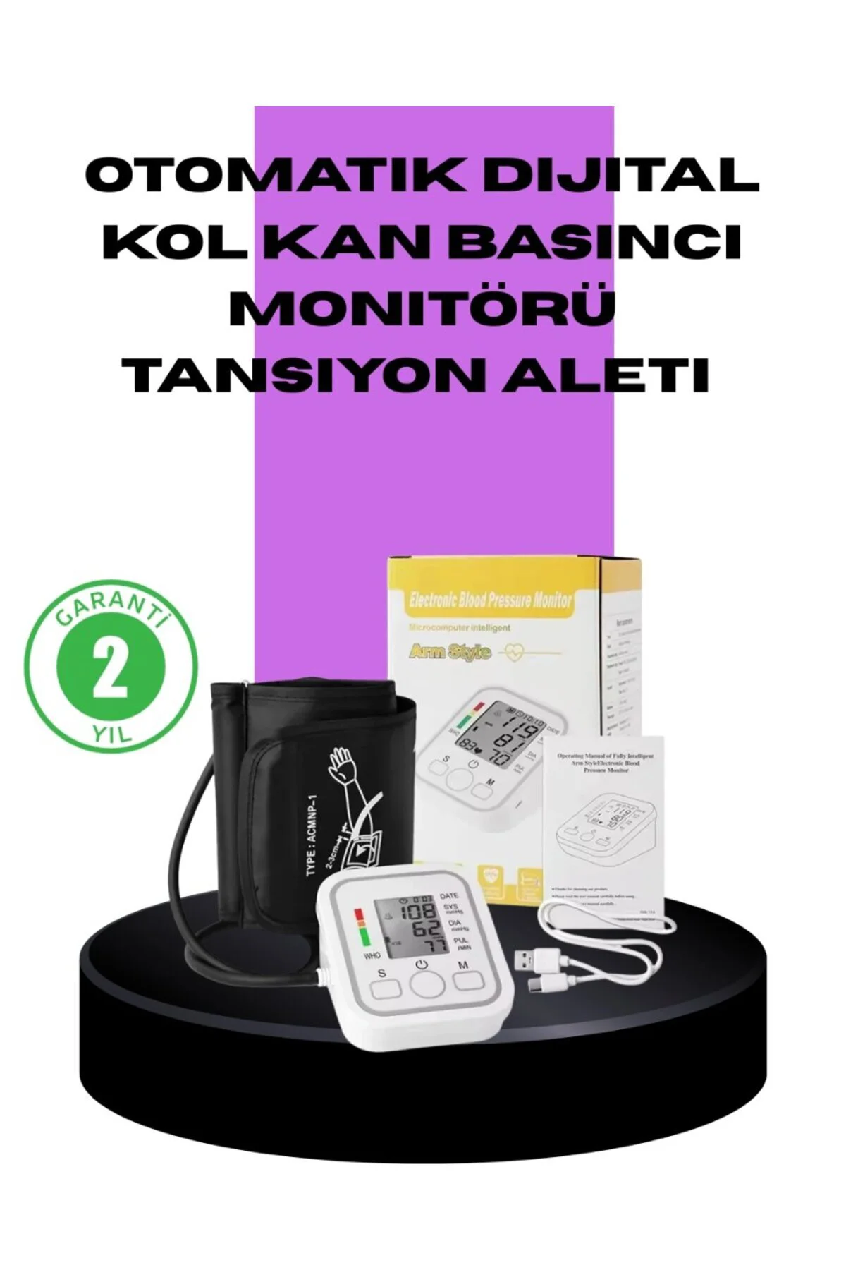 Elektronik Tansiyon Ölçer Lcd Dijital Ekranlı