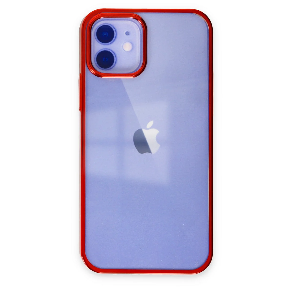 Element Silikon Kılıf - iPhone 12 Kırmızı Koruma Kılıfı