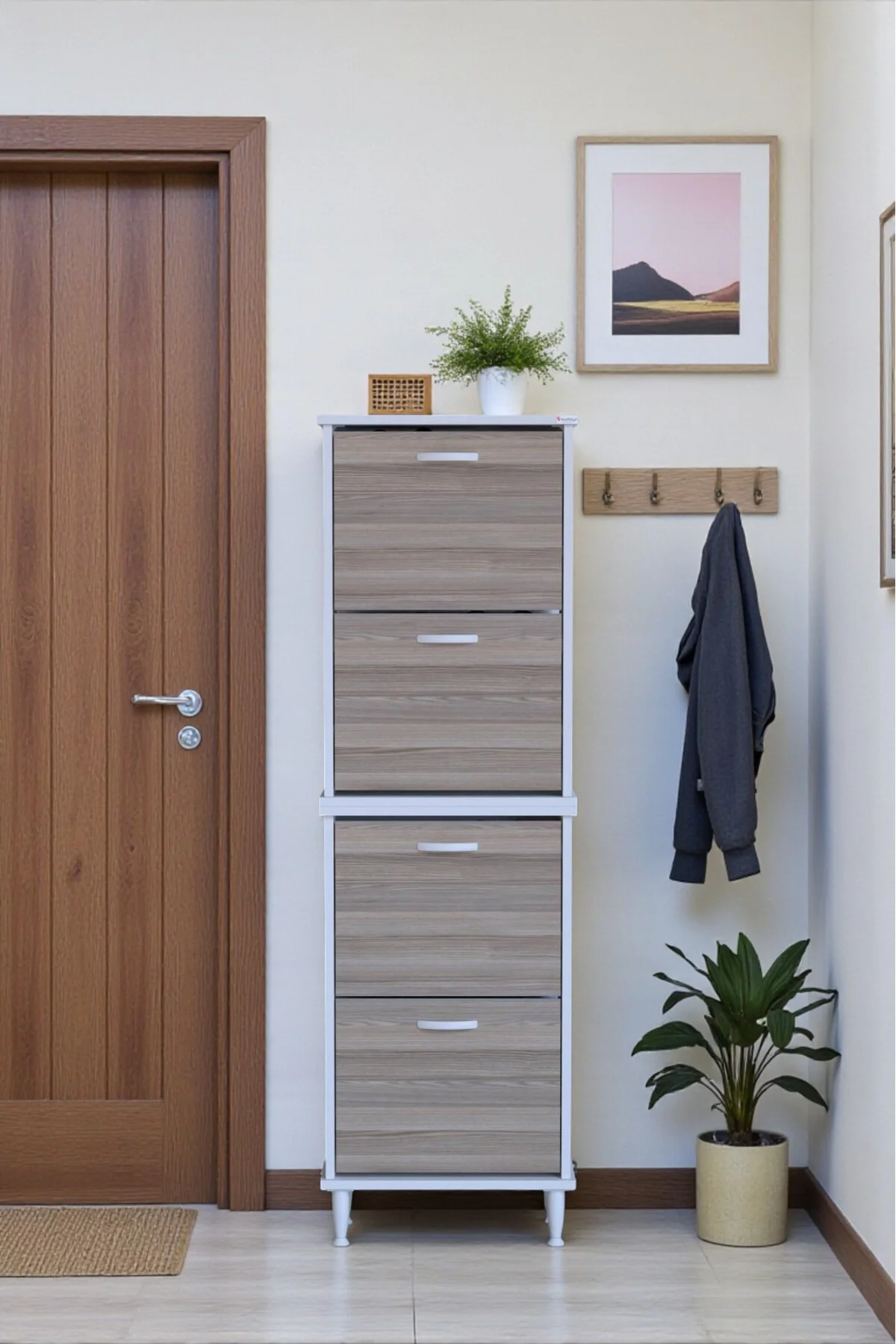 Elenio 52 cm Genişlik Cordoba Renk Ayaklı 4 Kapaklı Ayakkabılık 5 Elenio 52 cm Genişlik Cordoba Renk Ayaklı 4 Kapaklı Ayakkabılık 5
