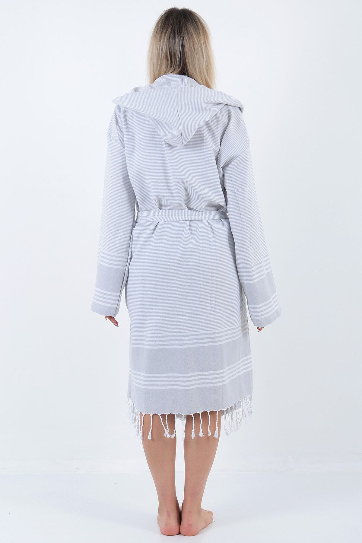 Elenora Peştemal Bornoz Gri