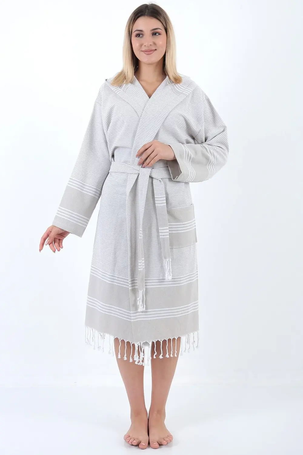 Elenora Peştemal Bornoz Bej