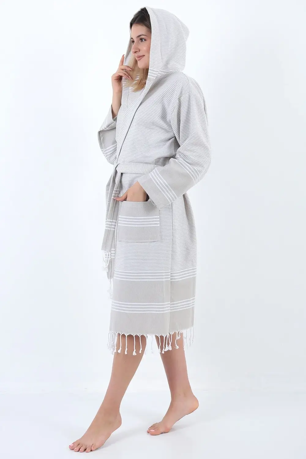 Elenora Peştemal Bornoz Bej