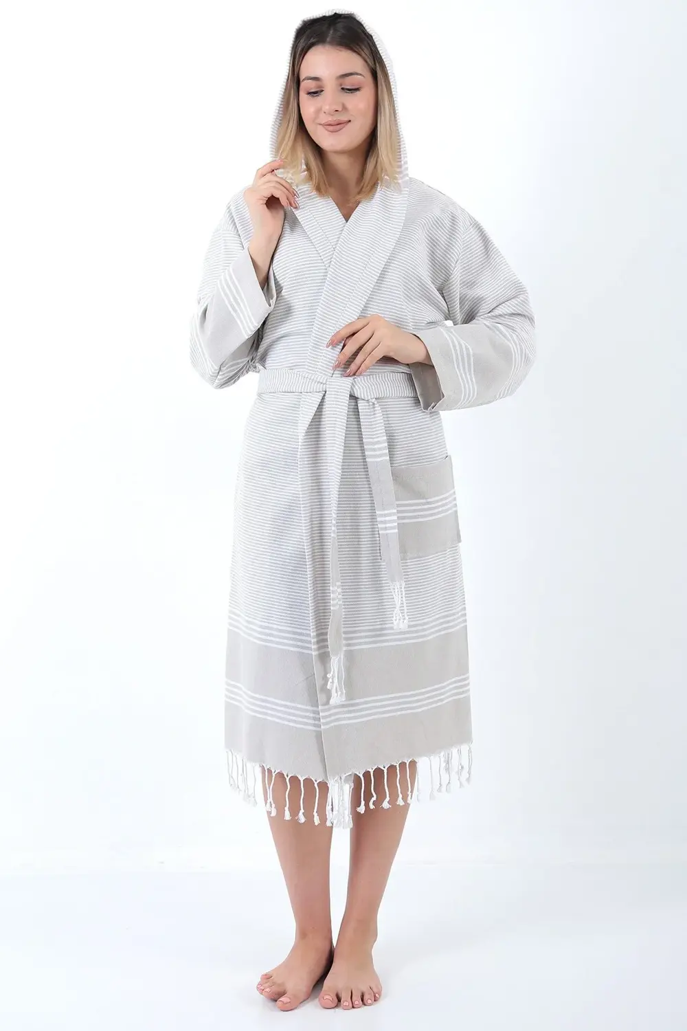 Elenora Peştemal Bornoz Bej