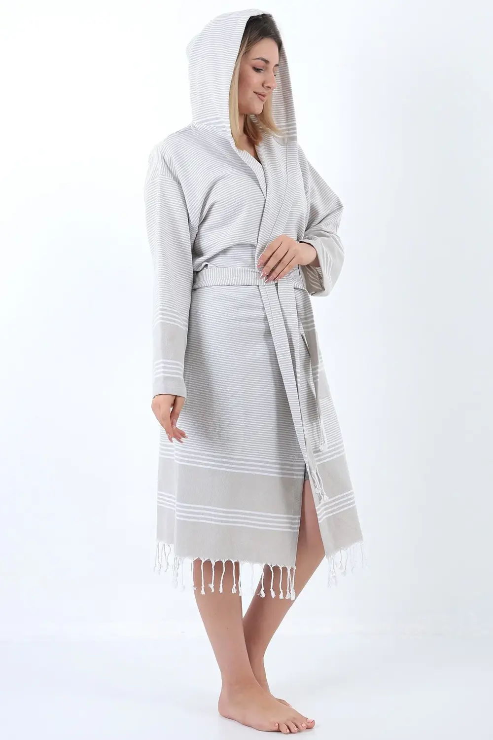 Elenora Peştemal Bornoz Bej