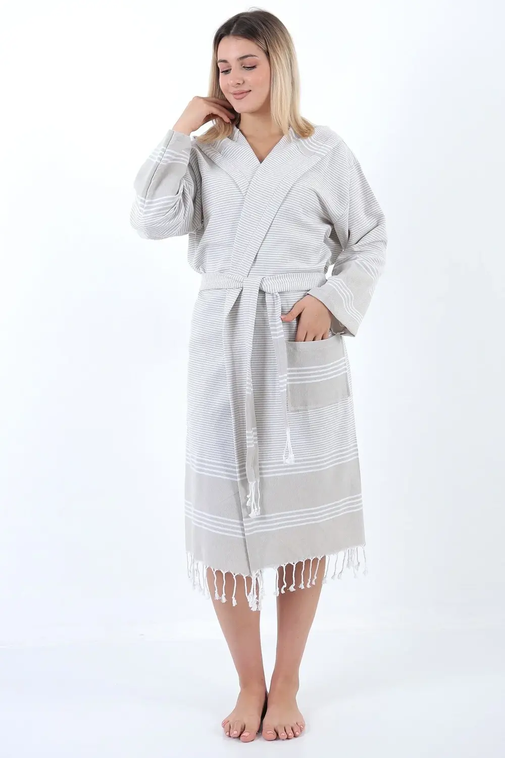 Elenora Peştemal Bornoz Bej