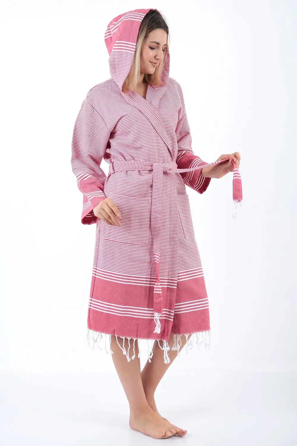 Elenora Peştemal Bornoz Kırmızı