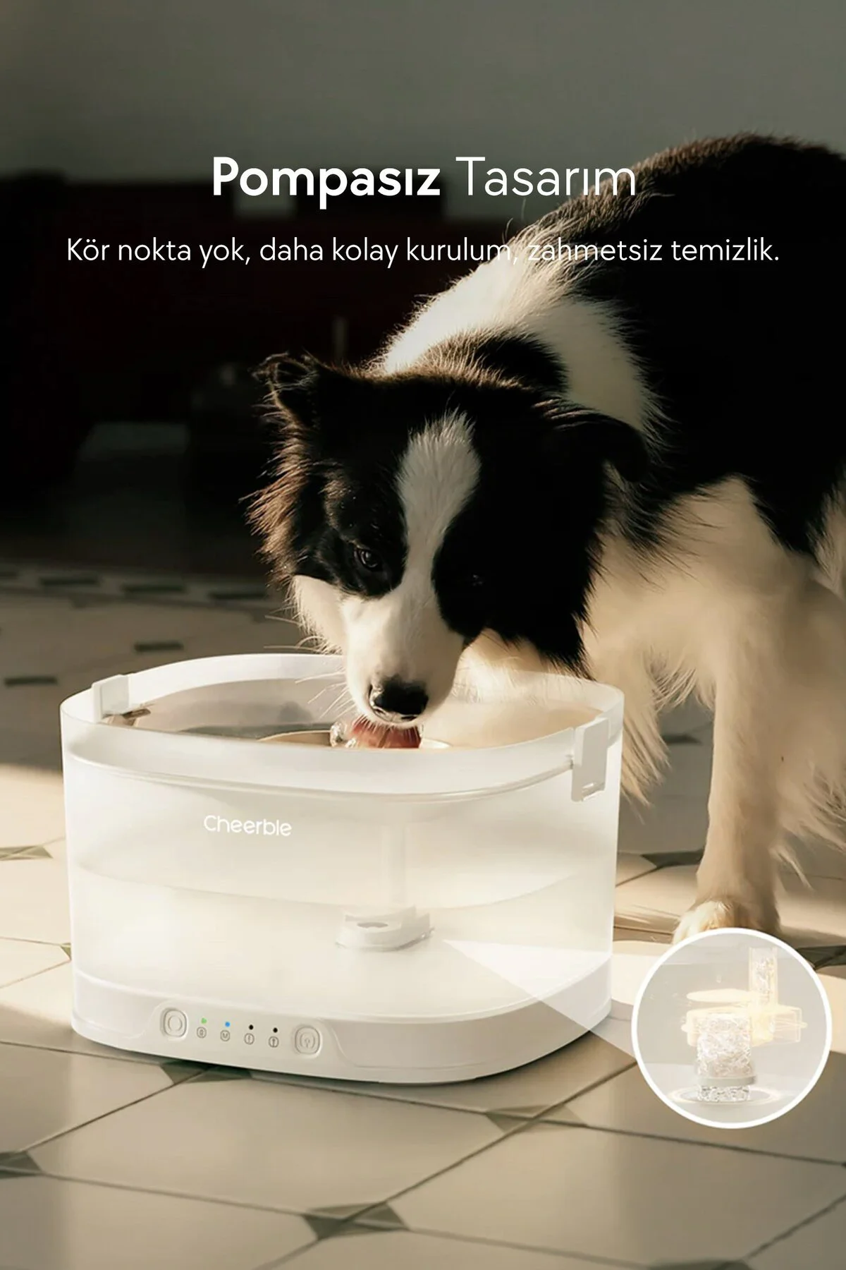 Elfin D1 Pro Köpek Su Pınarı 4 Lt (CDY04)| Pompasız, Şarjlı ve Hijyenik Kullanım