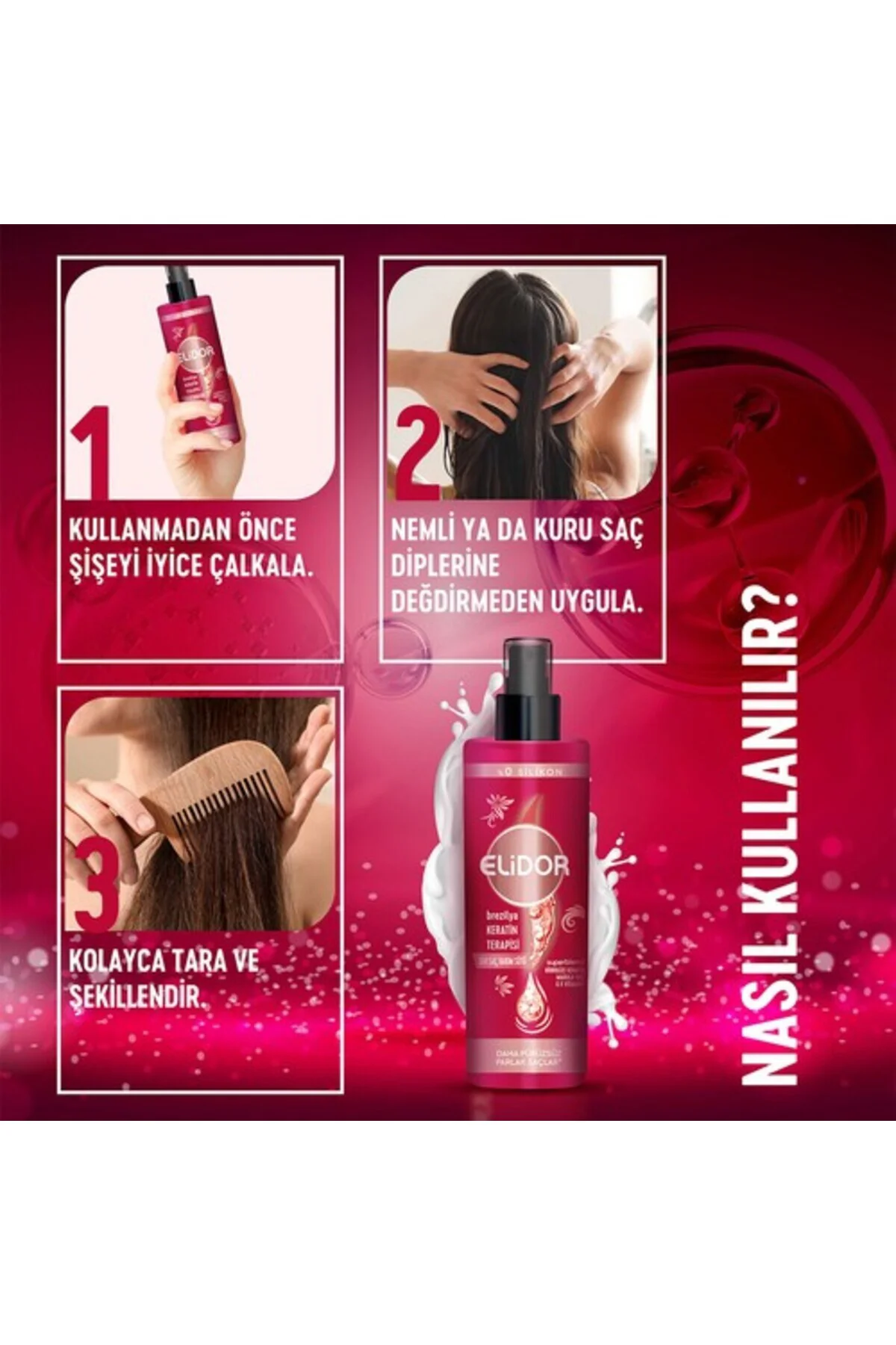 ELİDOR SIVI SAÇ BAKIM SÜTÜ 200 ML KERATİN MARULA