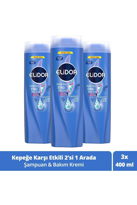 Elidor  Superblend Şampuan Ve Bakim Kremi Kepeğe Karşi Etkili 2'Si