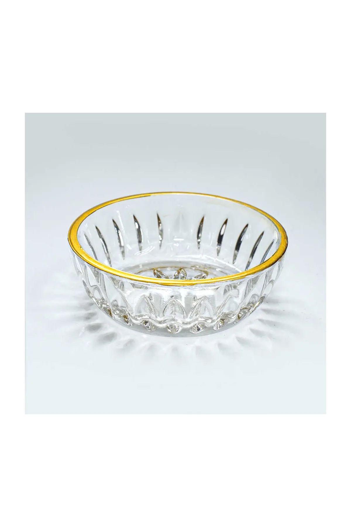 Just Cheap Store Elif Altın Yaldızlı 6 Parça Cam Lokumluk 81084