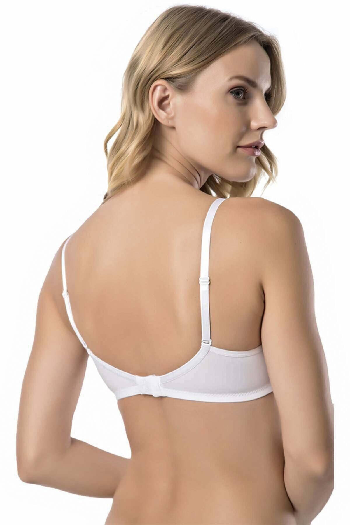 Elif Textile Kadın Beyaz Desteksiz Balenli Sütyen 9405