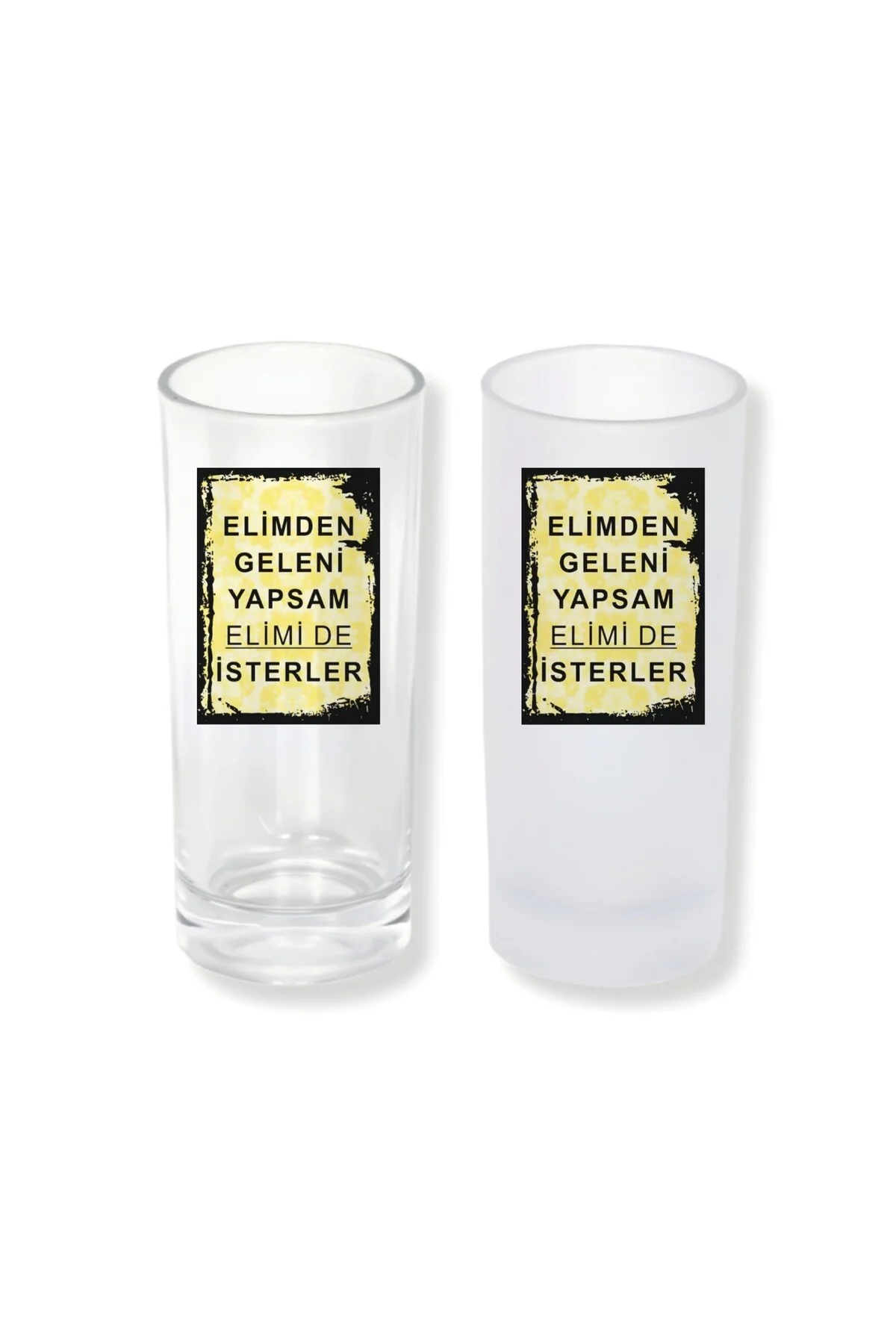 Elimden Gelen Buzlu / Buzsuz Seçenekli Rakı Bardağı – 1 Adet Şık 