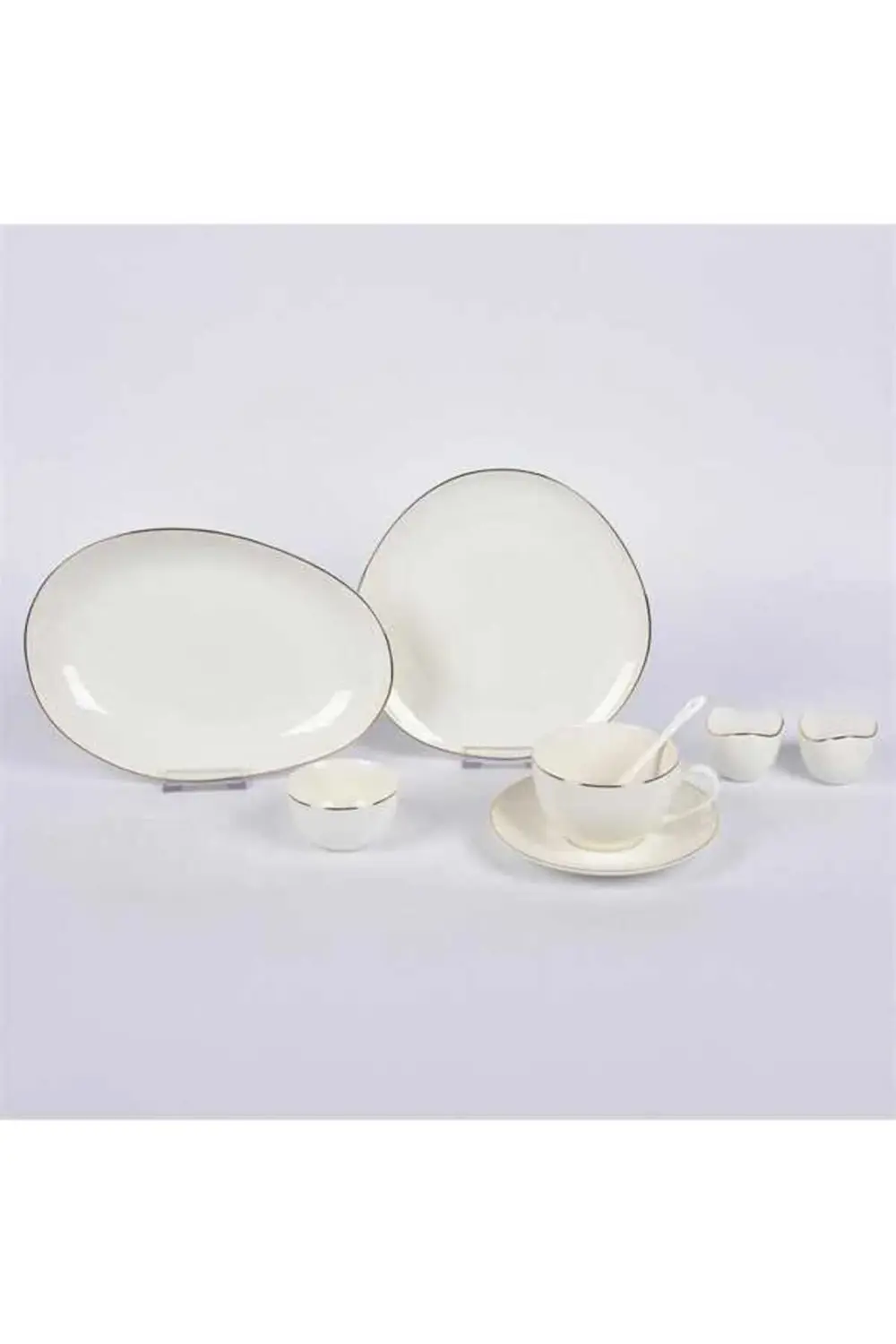 Elips Beyaz Kahvaltı Takımı