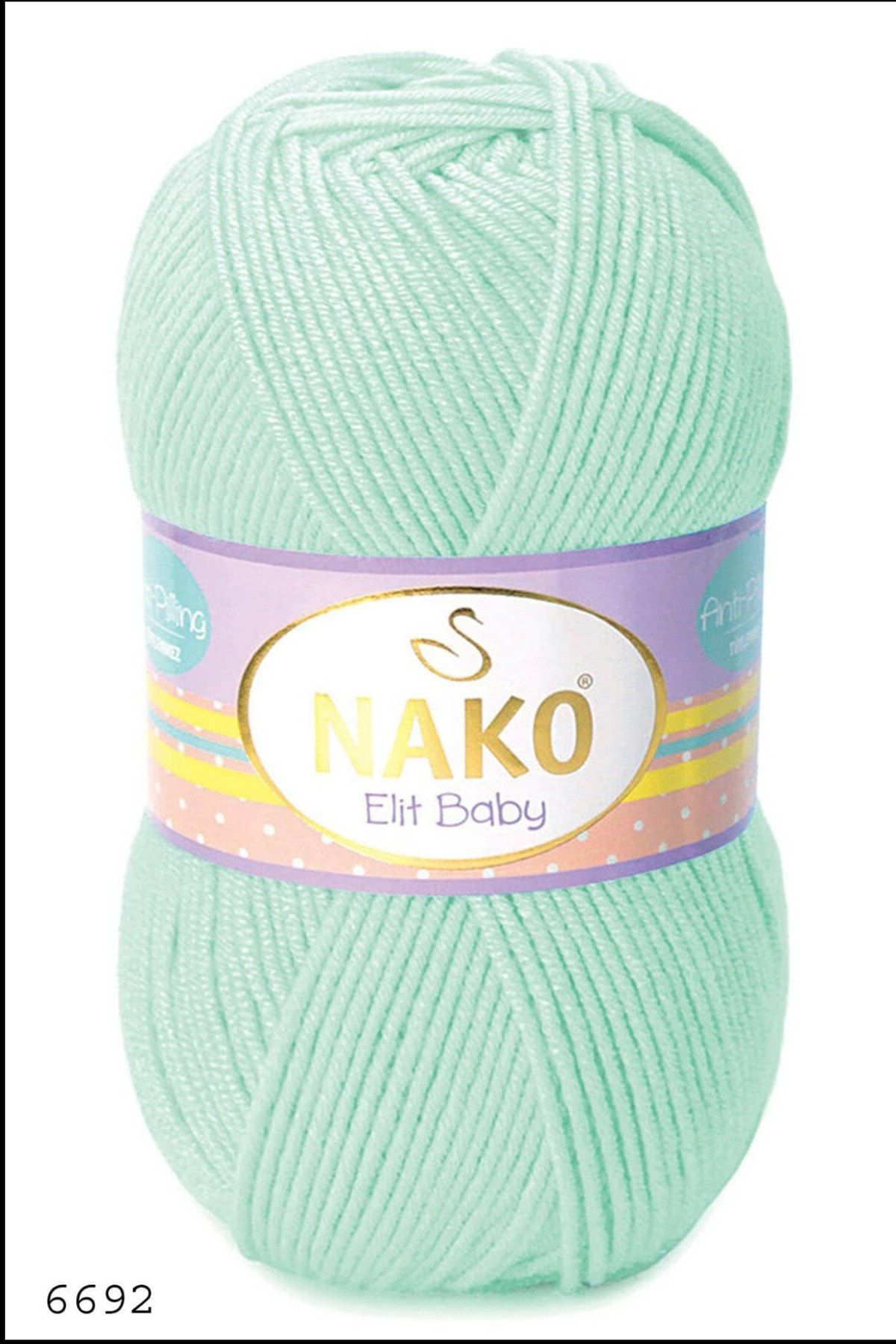 Nako Elit Baby Bebek Örgü İpi 100 Gr|Anti-Pilling Tüylenmeyen İp |Nil 