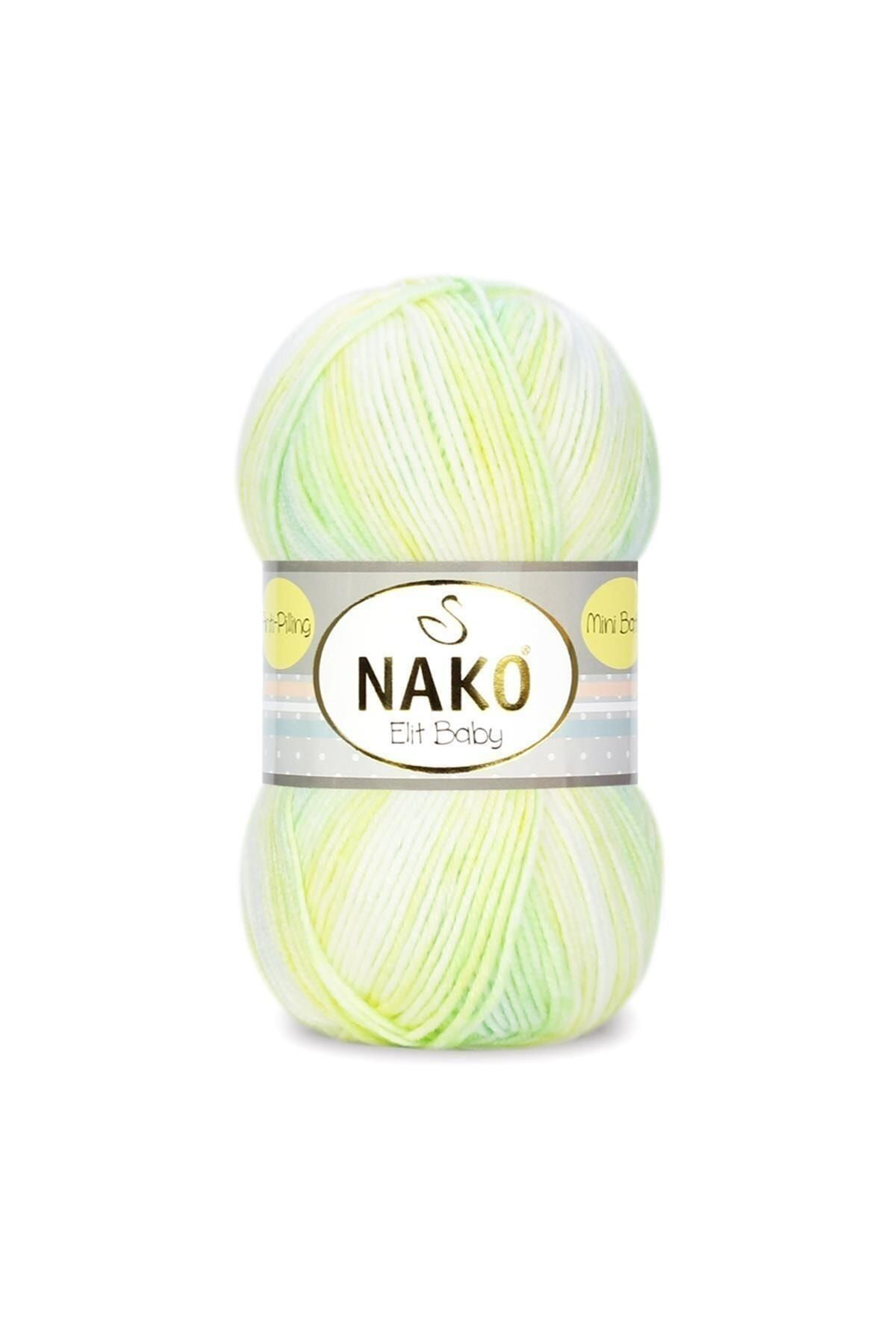 Nako Elit Baby Mini Batik 32424 Yeşil-Sarı