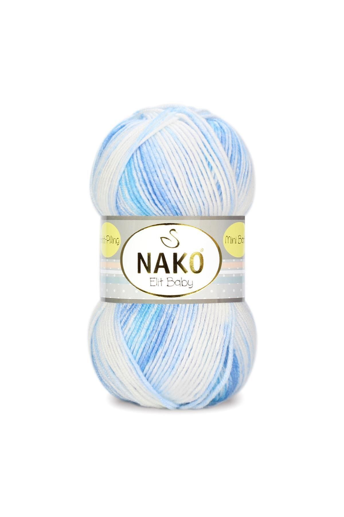 Nako Elit Baby Mini Batik El Örgü İpi Renk Kodu:32459