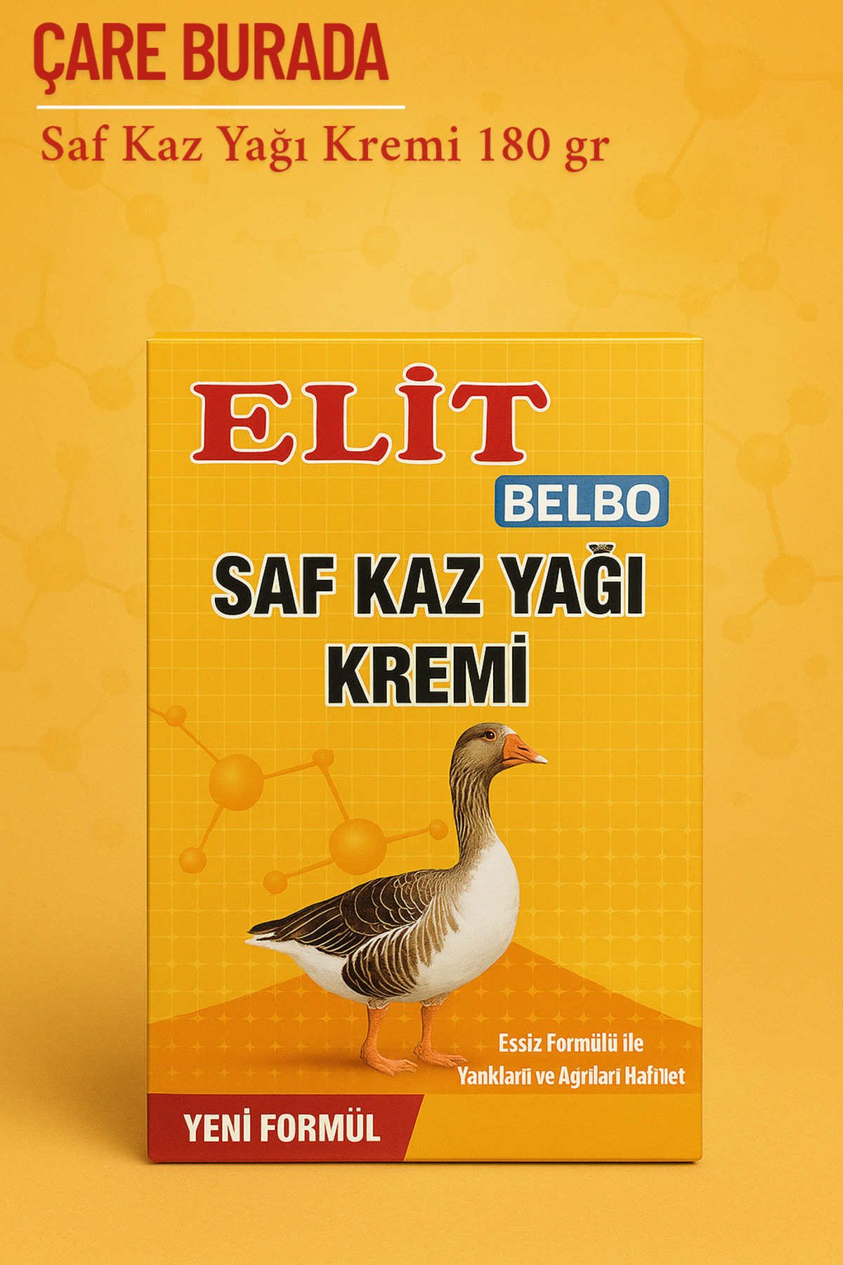 Çare Burada Elit Belbo - Saf Kaz Yağı Kremi 180 Ml