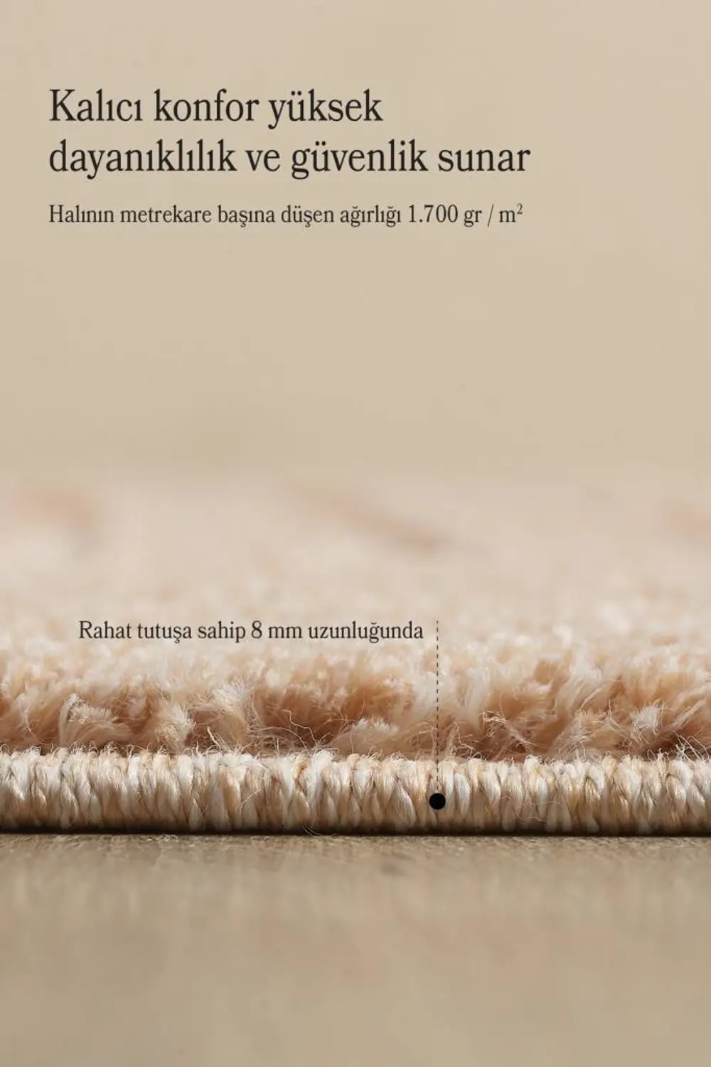 Elit Bukleli Yumuşak Peluş Post Shaggy Çocuk Odası Oturma Odası S