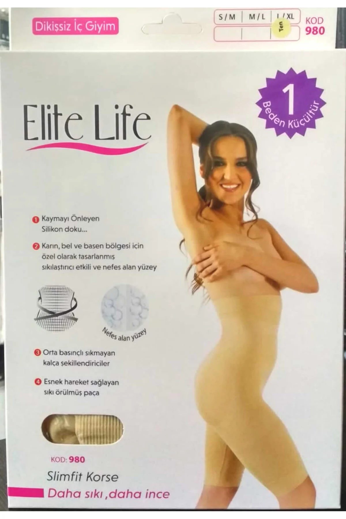 ELİTE LİFE 980 SLİMFİT 1 BEDEN KÜÇÜLTEN KORSE
