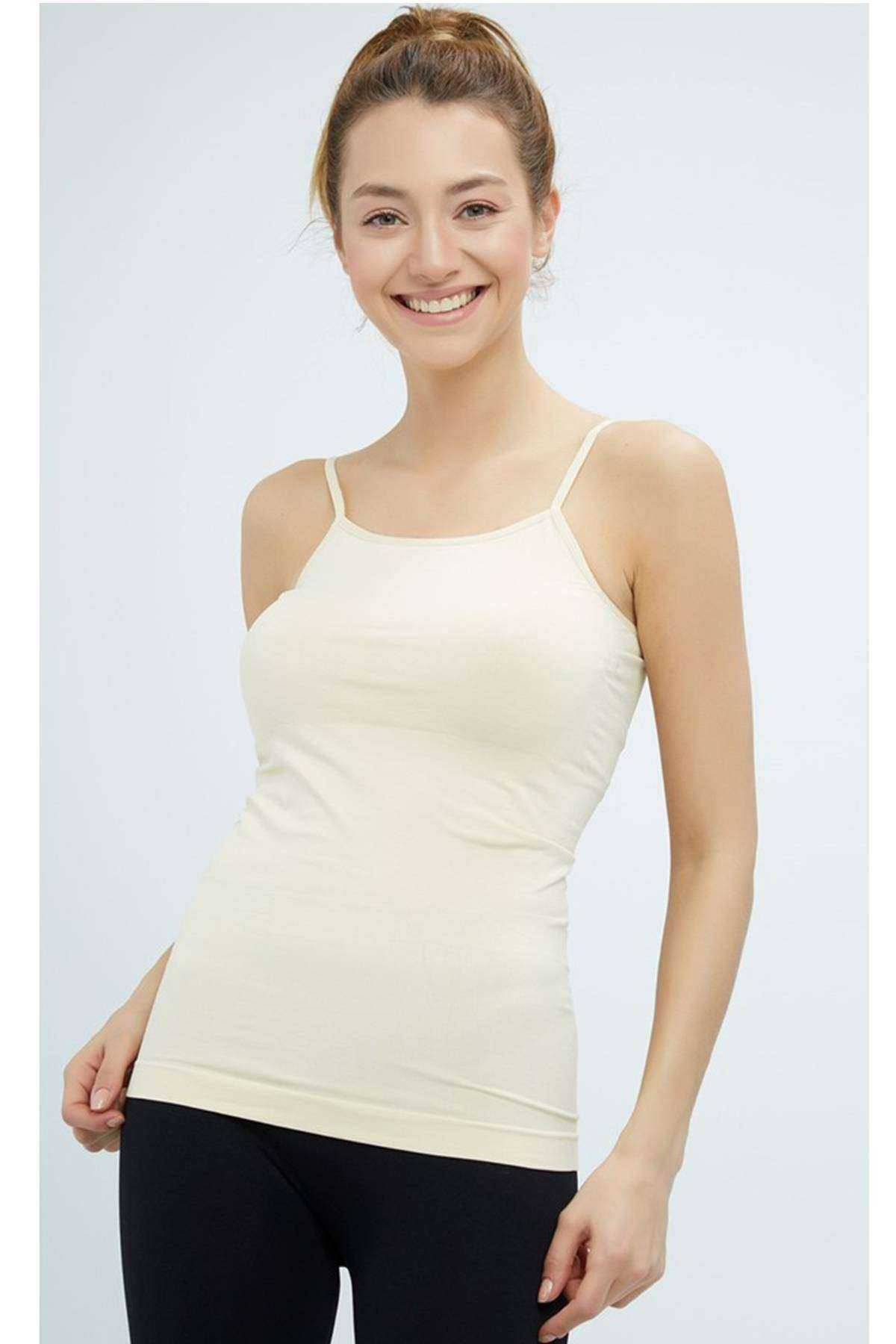 Just Cheap Store Elite Life Kadin İp Askili İz Yapmaz Uzun Ten Atlet 846