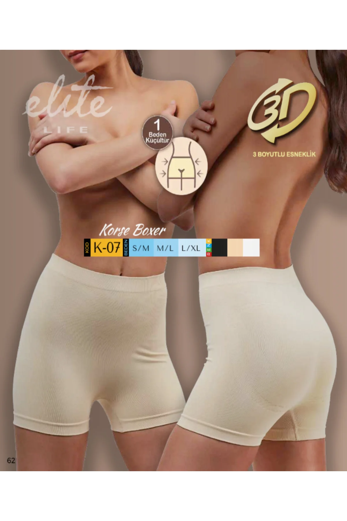 ELİTE LİFE KALÇA TOPARLAYICI BOXER KORSE