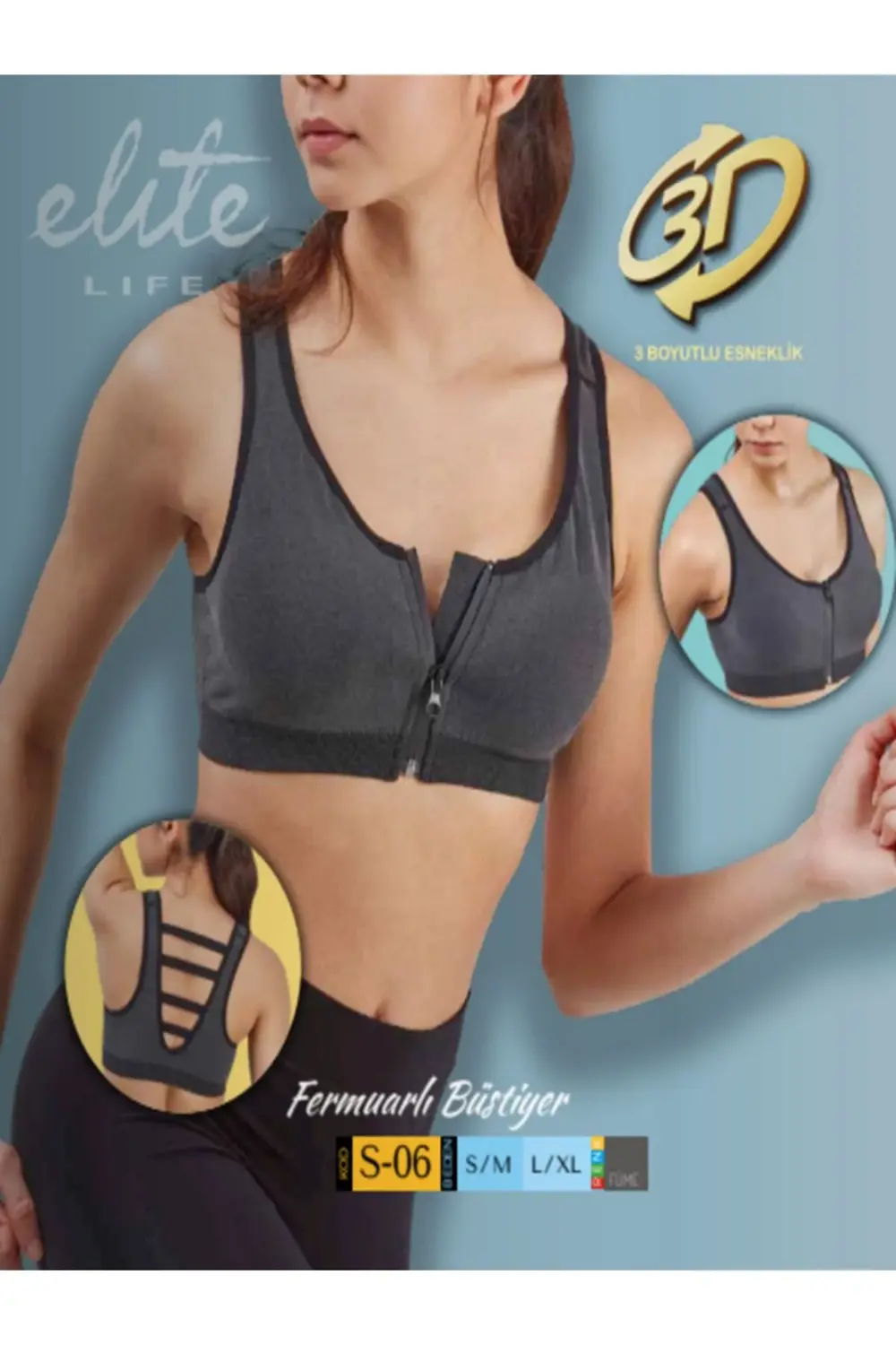 Elite Life S-06 Fermuarlı Destekli Büstiyer