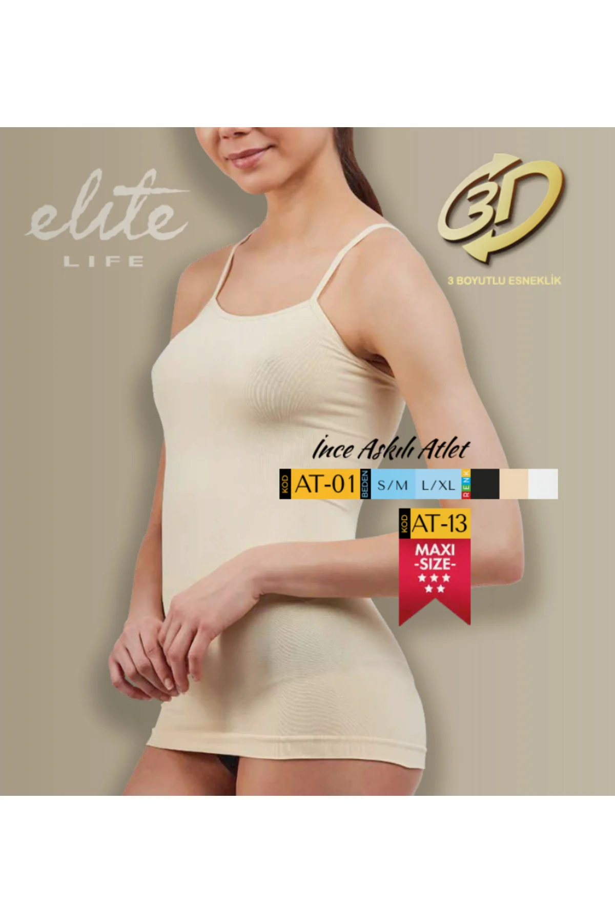 ELİTE LİFE TOPARLAYICI İNCE ASKILI  ATLET