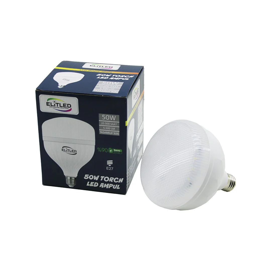 Elitled EL-02 12/50 50W Torch Led Bulb Ampul Beyaz - 6400K E27 5500 Lümen 20.000 Saat Ömür Fiyatı, Yorumları ve Özellikleri