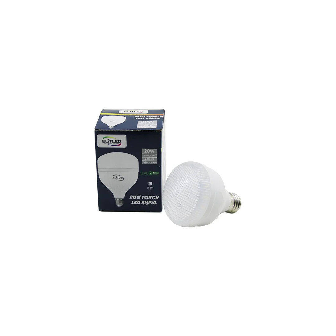Elitled EL-08-Y2 20W Torch Led Bulb Ampul Beyaz - 6400K E27 2200 Lümen 20.000 Saat Ömür Fiyatı, Yorumları ve Özellikleri