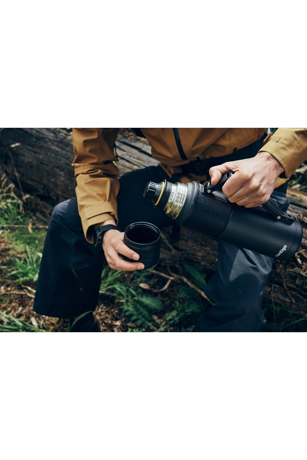 ElizBerraSell Contigo Thermal Bardaklı Çelik Termos 1.2L Siyah 11