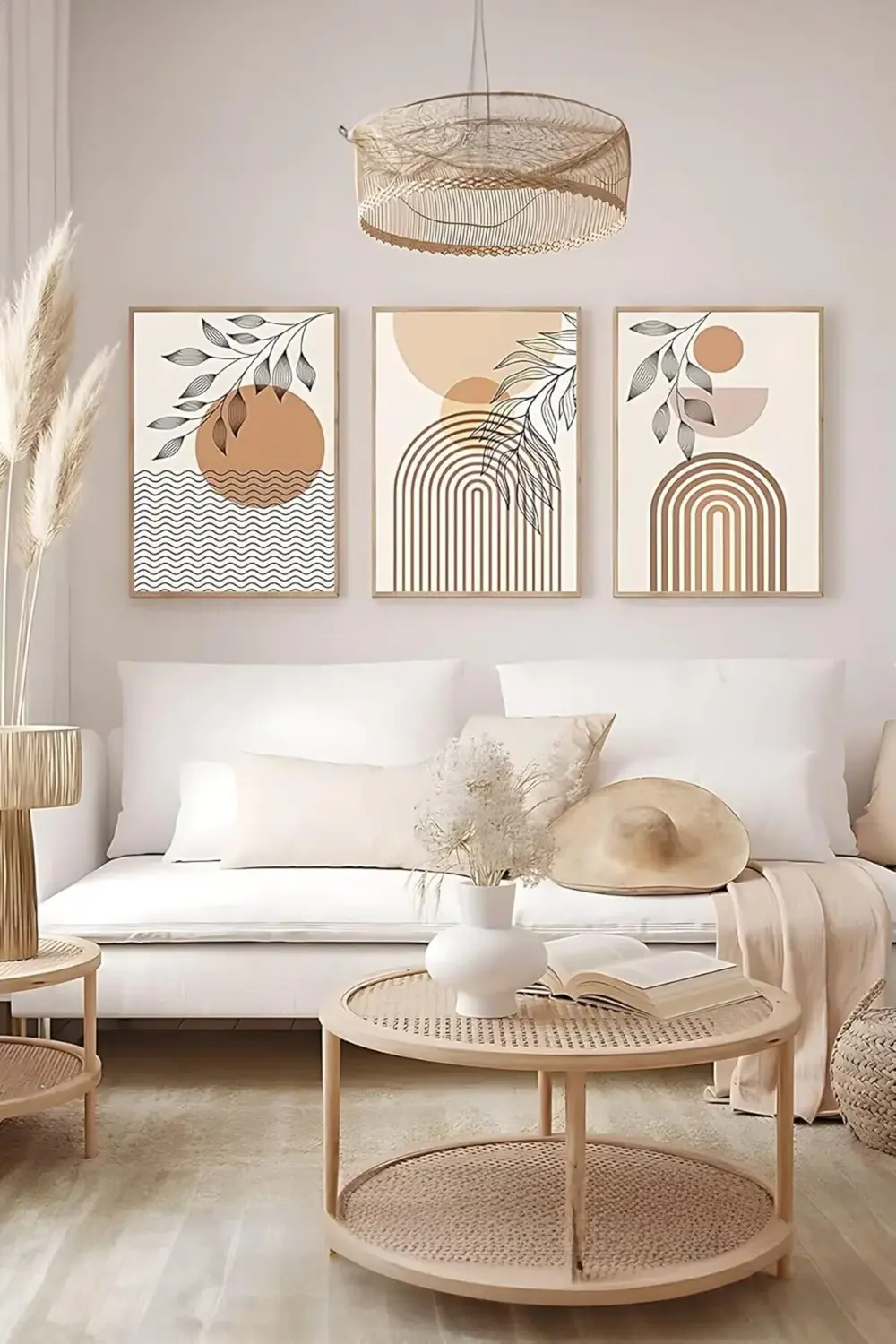 elizzashop 3 Parça Çerçeve Görünümlü Mdf Tablo Seti - ARTSYCLLCT6