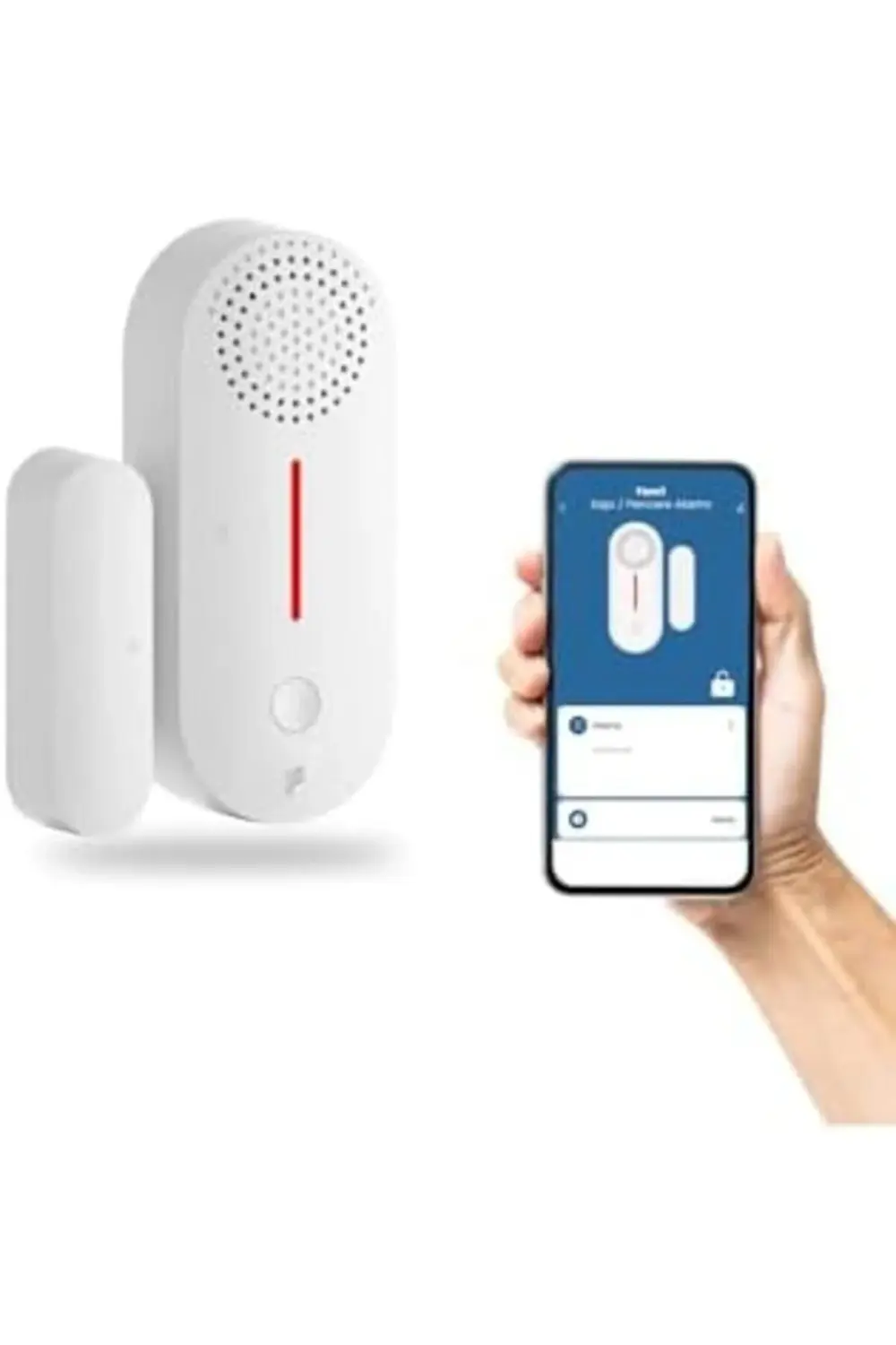 elizzashop Akıllı Kablosuz Kapı Pencere Alarmı 2'li Set, Mobil Bi