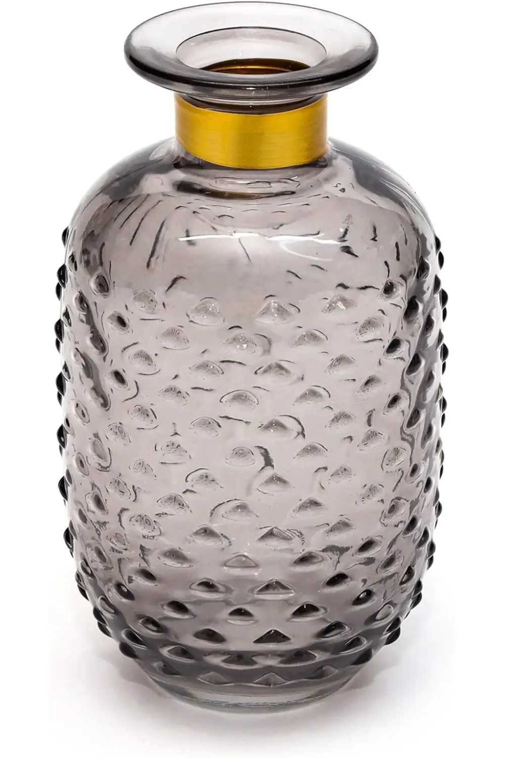 elizzashop Boyunlu Antrasit Cam Vazo (15 cm) elizzashop 1174223