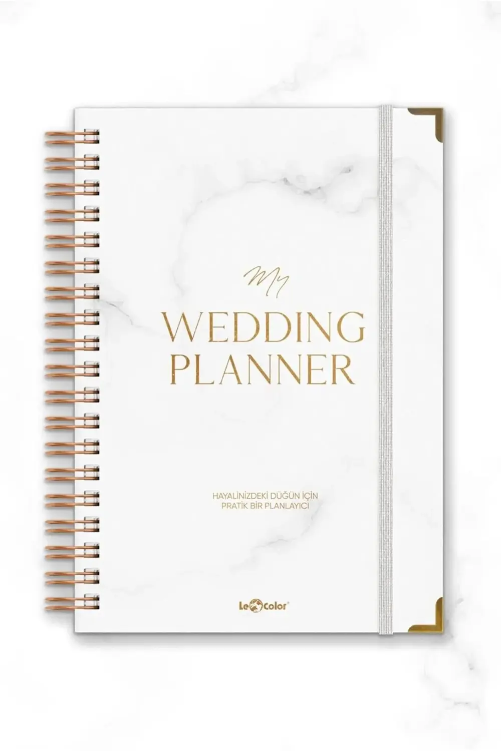 elizzashop Color Düğün Planlayıcısı Altın Köşeli Ajanda Luxury We
