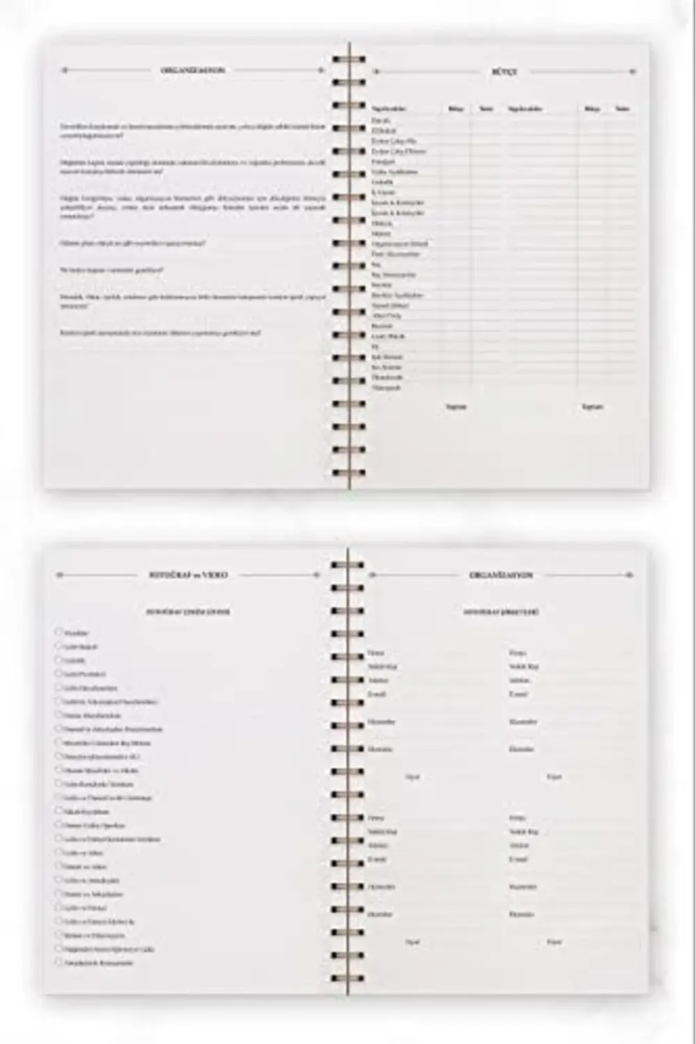 elizzashop Color Düğün Planlayıcısı Altın Köşeli Ajanda Luxury We